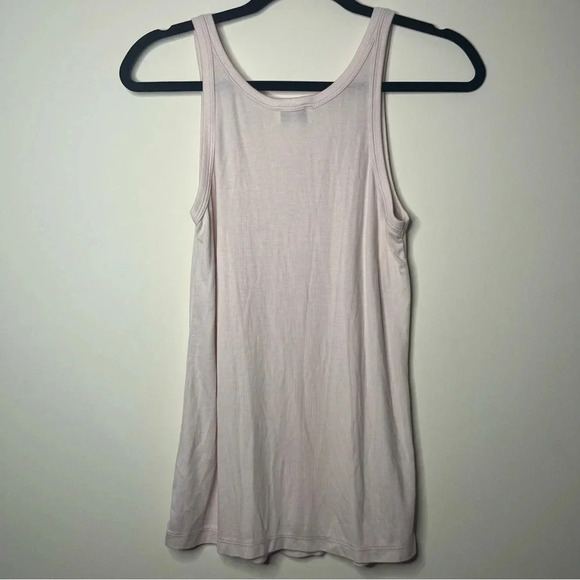 AG ADRIANO GOLDSCHMIED Jaxon Ribbed Blush Pink Basic Layering Tank Top - Picture 11 of 13